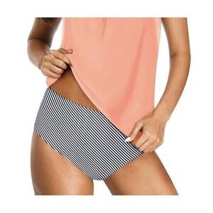 NWOT Yonique Women's XXL Black White Striped Modest Triangle Bikini Bottoms